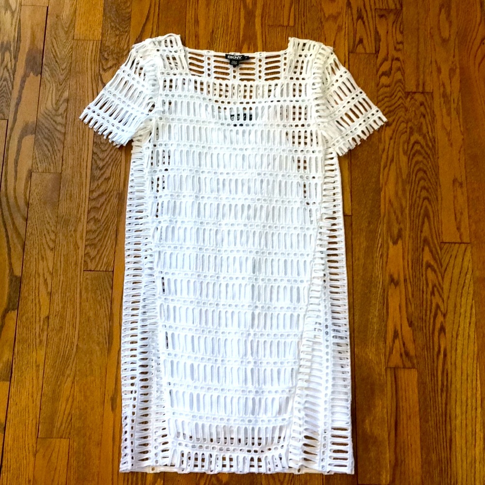 💙DKNY perfect white Dress